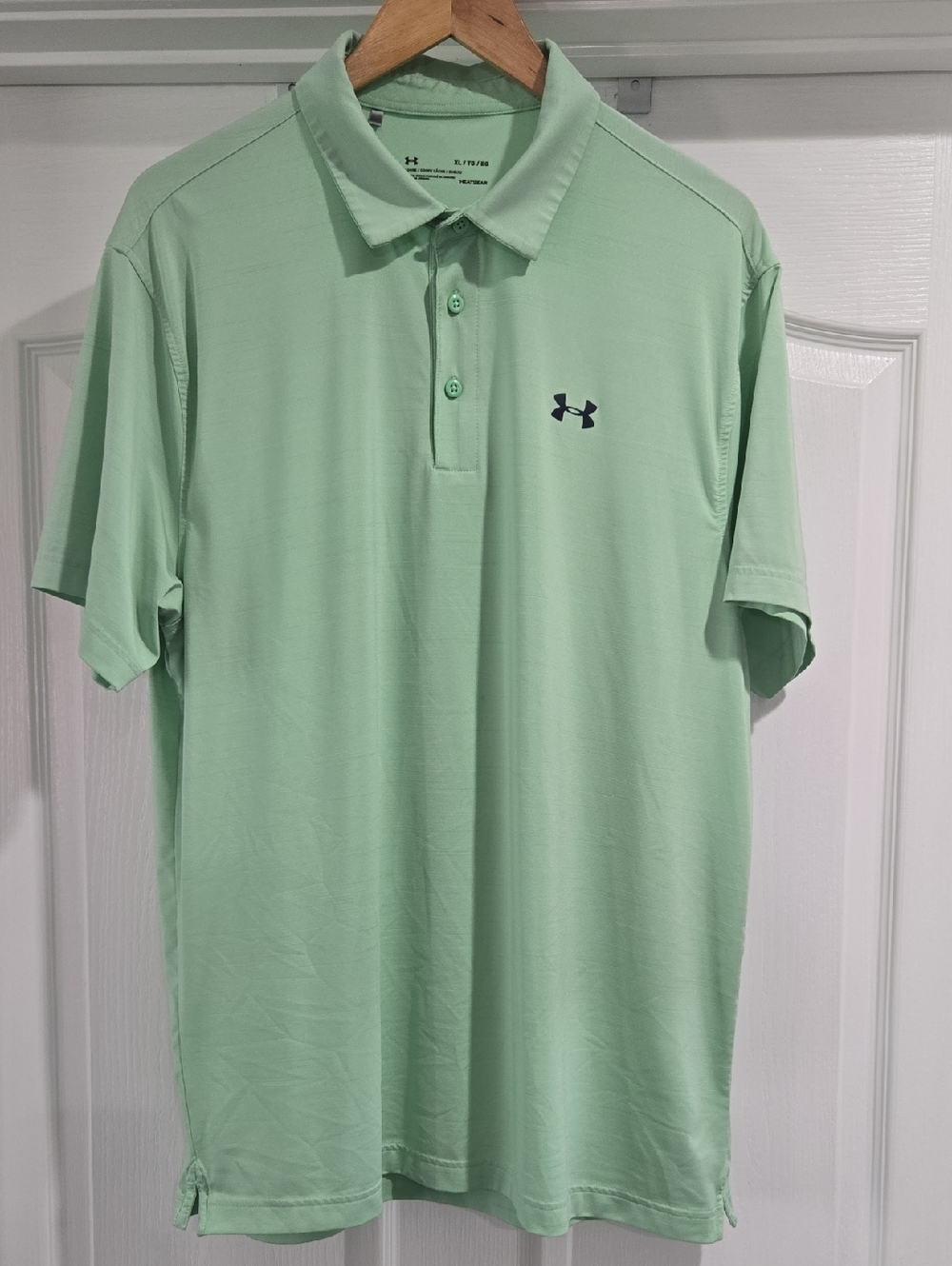 Under Armour Loose HeatGear Men's XL Mint Green Short Sleeve Performance Polo